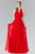 Elizabeth K - GL2362 Long Chiffon Halter Dress Special Occasion Dress XS / Red