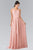 Elizabeth K - GL2365 Sleek Scoop Neck Long A-line Dress Bridesmaid Dresses XS / D/Rose