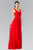 Elizabeth K - GL2366 Ruched Sweetheart Bodice Long Chiffon Gown Special Occasion Dress XS / Red