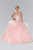 Elizabeth K - GL2378 Beaded Illusion Sweetheart Ballgown with Bolero Special Occasion Dress