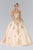 Elizabeth K - GL2379 Strapless Sweetheart Gilt Lace Ballgown Special Occasion Dress XS / Champagne