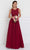 Elizabeth K - GL2417 Illusion Jewel Embellished Lace A-Line Gown Bridesmaid Dresses XS / Burgundy