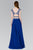 Elizabeth K - GL2422 Cap Sleeve Crystal Ornate Two-Piece Chiffon Gown Special Occasion Dress