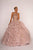 Elizabeth K - GL2513 Illusion Jewel-Ornate Appliqued Ballgown Special Occasion Dress XS / Mauve