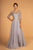 Elizabeth K - GL2524 Embroidered Quarter Length Sleeve Chiffon Dress Mother of the Bride Dresses XS / Silver