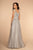 Elizabeth K - GL2526 Cap Sleeve Jewel Adorned Bodice A-Line Gown Prom Dresses
