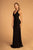 Elizabeth K - GL2549 V-neck Shimmer Fabric Mermaid Dress Special Occasion Dress XS / Black