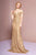 Elizabeth K - GL2552 Tulle Sequin Off Shoulder Mermaid Long Dress Special Occasion Dress XS / Gold
