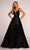 Elizabeth K - GL2581 Allover Sequin Sexy Open Back A-Line Gown Evening Dresses XS / Black