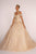Elizabeth K - GL2602 Embroidered Halter Ballgown Special Occasion Dress XS / Champagne