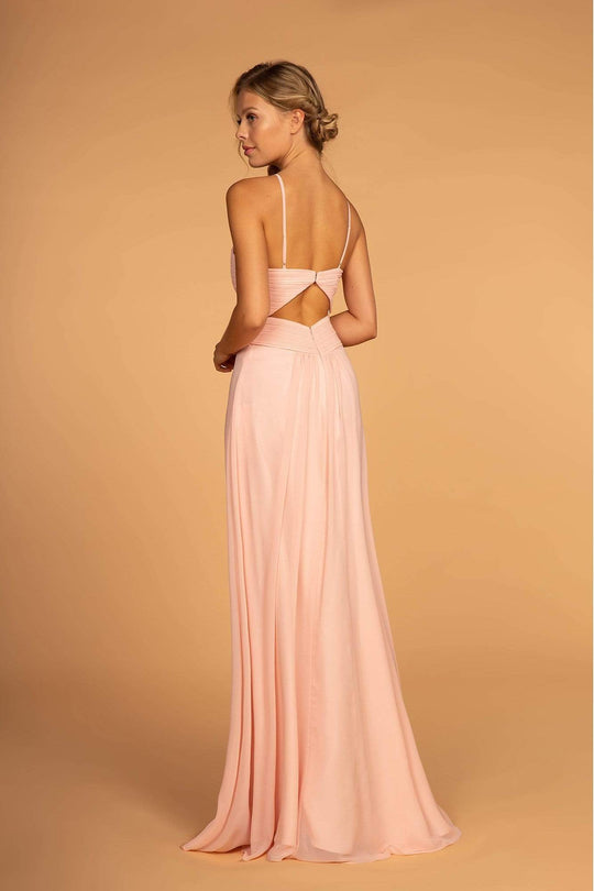 Elizabeth K - GL2607 Pleated Sweetheart Chiffon A-line Dress