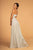 Elizabeth K - GL2609 Plunging V-Neck Pleated Bodice A-Line Gown Bridesmaid Dresses