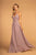Elizabeth K - GL2609 Plunging V-Neck Pleated Bodice A-Line Gown Bridesmaid Dresses XS / Mauve
