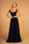 Elizabeth K - GL2610 Cold Shoulder Sweetheart Neck Tulle A-Line Gown Prom Dresses XS / Navy