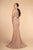Elizabeth K - GL2613 Sequined Lace Jewel Neck Trumpet Dress Bridesmaid Dresses