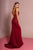 Elizabeth K - GL2614 Lace Deep V-neck Jersey Sheath Dress Special Occasion Dress