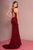 Elizabeth K - GL2704 Glitter Crepe Deep V-neck Trumpet Dress Special Occasion Dress