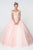 Elizabeth K - GL2802 Floral Embroidered Off Shoulder Ballgown Quinceanera Dresses XS / Blush