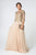 Elizabeth K - GL2812 Embroidered Illusion Bateau A-Line Dress Mother of the Bride Dresses XS / Champagne