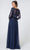 Elizabeth K - GL2825 Embellished V-neck Chiffon A-line Dress Mother of the Bride Dresses