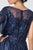 Elizabeth K - GL2830 Sheer Cape Sleeve Appliqued Chiffon Dress Mother of the Bride Dresses