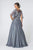 Elizabeth K - GL2830 Sheer Cape Sleeve Appliqued Chiffon Dress Mother of the Bride Dresses