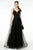 Elizabeth K - GL2891 Beaded Bodice Illusion Deep V-Neck Long Dress Prom Dresses XS / Black