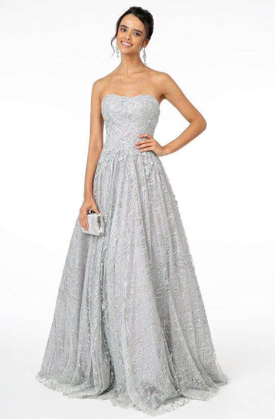 Elizabeth K - GL2921 Embellished Strapless Sweetheart A-Line Gown