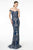 Elizabeth K - GL2922 Glitter Off-Shoulder Evening Dress Evening Dresses XS / Navy