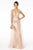 Elizabeth K - GL2924 Illusion Deep V-Neck Glitter Mesh Mermaid Gown Prom Dresses XS / Rose Gold