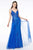 Elizabeth K - GL2924 Illusion Deep V-Neck Glitter Mesh Mermaid Gown Prom Dresses XS / Royal Blue