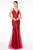 Elizabeth K - GL2939 Glitter Sequined Mermaid Evening Dress Pageant Dresses XS / Wine