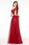 Elizabeth K - GL2942 Glitter Print Off-Shoulder A-Line Dress Evening Dresses