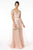 Elizabeth K - GL2942 Glitter Print Off-Shoulder A-Line Dress Evening Dresses XS / Rose Gold