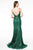 Elizabeth K - GL2950 Sequined Deep V-Neck Trumpet Dress Prom Dresses