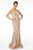 Elizabeth K - GL2950 Sequined Deep V-Neck Trumpet Dress Prom Dresses XS / Rose Gold