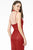 Elizabeth K - GL2988 Glitter Mesh Deep V-Neck Trumpet Dress Evening Dresses