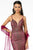 Elizabeth K - GL2989 Embellished Deep V-Neck Trumpet Dress Evening Dresses