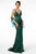 Elizabeth K - GL2990 Jeweled Deep V-Neck Sheath Dress Pageant Dresses XS / Green