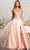 Elizabeth K GL3020 - Sleeveless Low-cut V-neck Long Dress Prom Dresses XS / Rose Gold