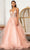 Elizabeth K GL3021 - Sleeveless Plunging V-neck Ballgown Quinceanera Dresses XS / Rose Gold