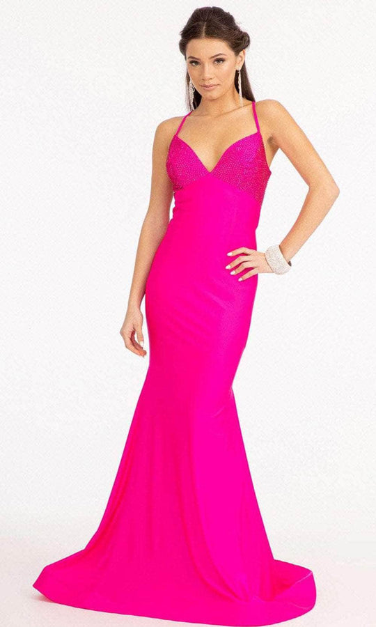 Elizabeth K GL3035 - Lace Up Back Mermaid Prom Dress