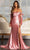 Elizabeth K GL3059 - Ruche Satin Mermaid Prom Dress Special Occasion Dress XS / Dusty Rose