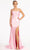 Elizabeth K GL3061 - Lace Up Satin Evening Dress Special Occasion Dress XS / Blush