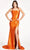 Elizabeth K GL3061 - Lace Up Satin Evening Dress Special Occasion Dress XS / Sienna