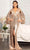 Elizabeth K GL3062 - Cape Sleeve Sequin Mermaid Dress Evening Dresses XS / Rose Gold