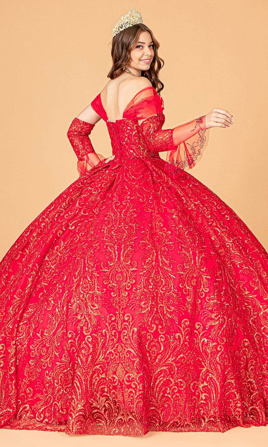 Elizabeth K GL3073 - Embroidered Tulle Ballgown