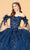 Elizabeth K GL3075 - Draped Sheer Sleeves Ballgown Special Occasion Dress