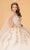 Elizabeth K GL3076 - Beaded Mesh Cape Ballgown Special Occasion Dress