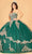 Elizabeth K GL3078 - Tulle Cape Ballgown Special Occasion Dress XS / Green
